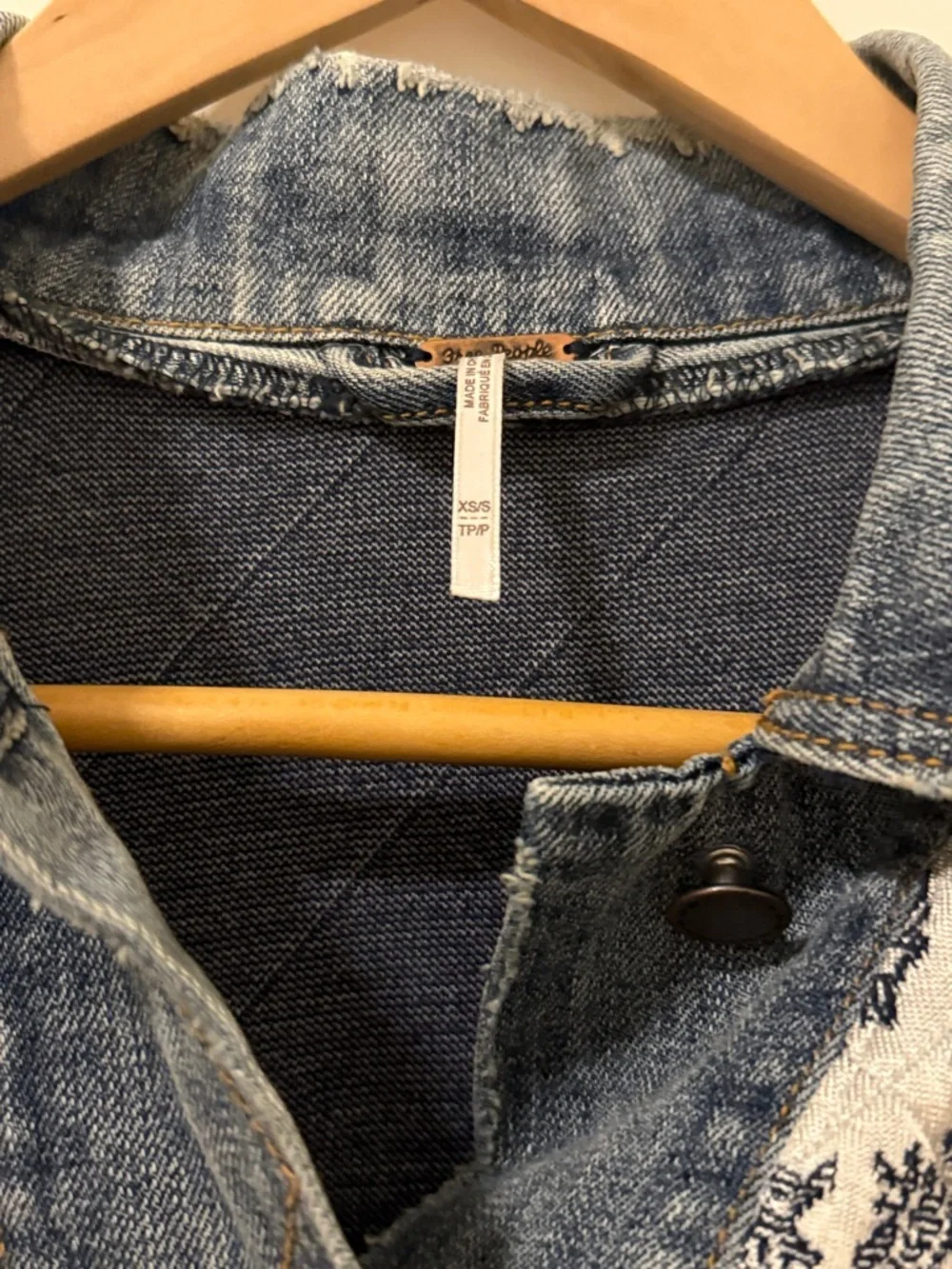 FREE PEOPLE DITSY DENIM JACKET - Picture 11 of 11